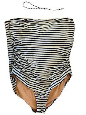 J.Crew Strapless Striped Swimsuit size 20